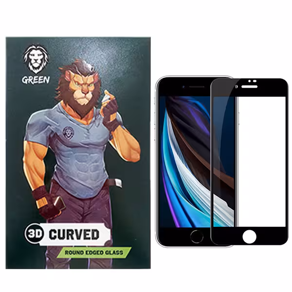 محافظ صفحه نمایش گرین مدل 3D-Curved مناسب برای گوشی موبایل اپل iPhone 8/7/ SE 2020 /SE 2022