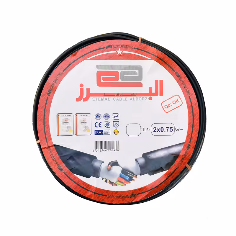 کابل برق 2 در 0.75 اعتماد کابل البرز مدل ETM275