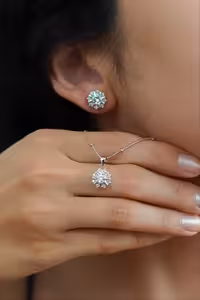 نیمست ایتالیایی نقره جواهری کد 00441