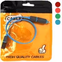 کابل شارژ پاور بانکی فلت میکرو آیفون پک نارنجی