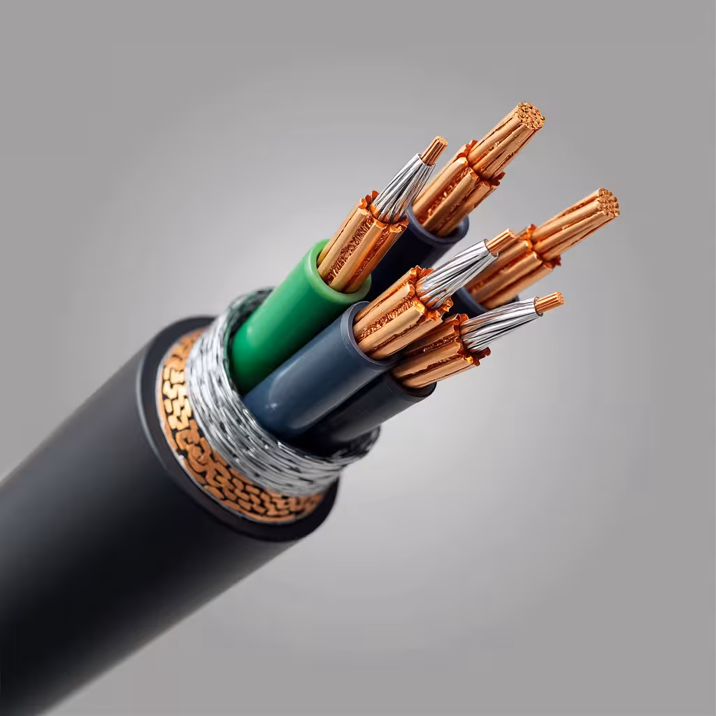 کابل برق مفتول(خشک)  5 در 6 زرتافته کرمان