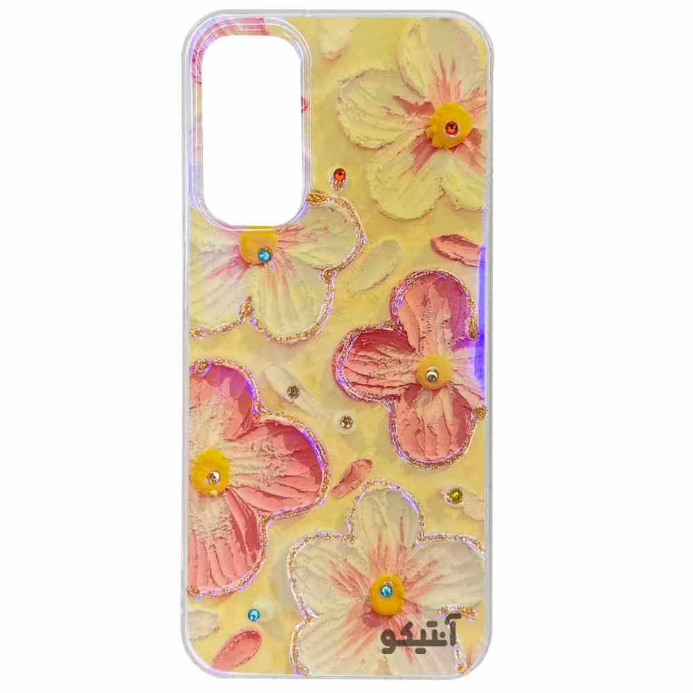 قاب طرح گل های یخی مناسب برای Samsung A15-کد40565