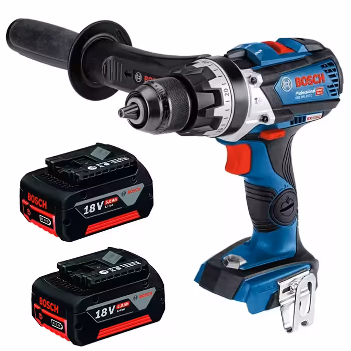 دریل پیچ گوشتی شارژی چکشی 18 ولت بوش مدل (GSB 18V-110 C Brushless (5Ah