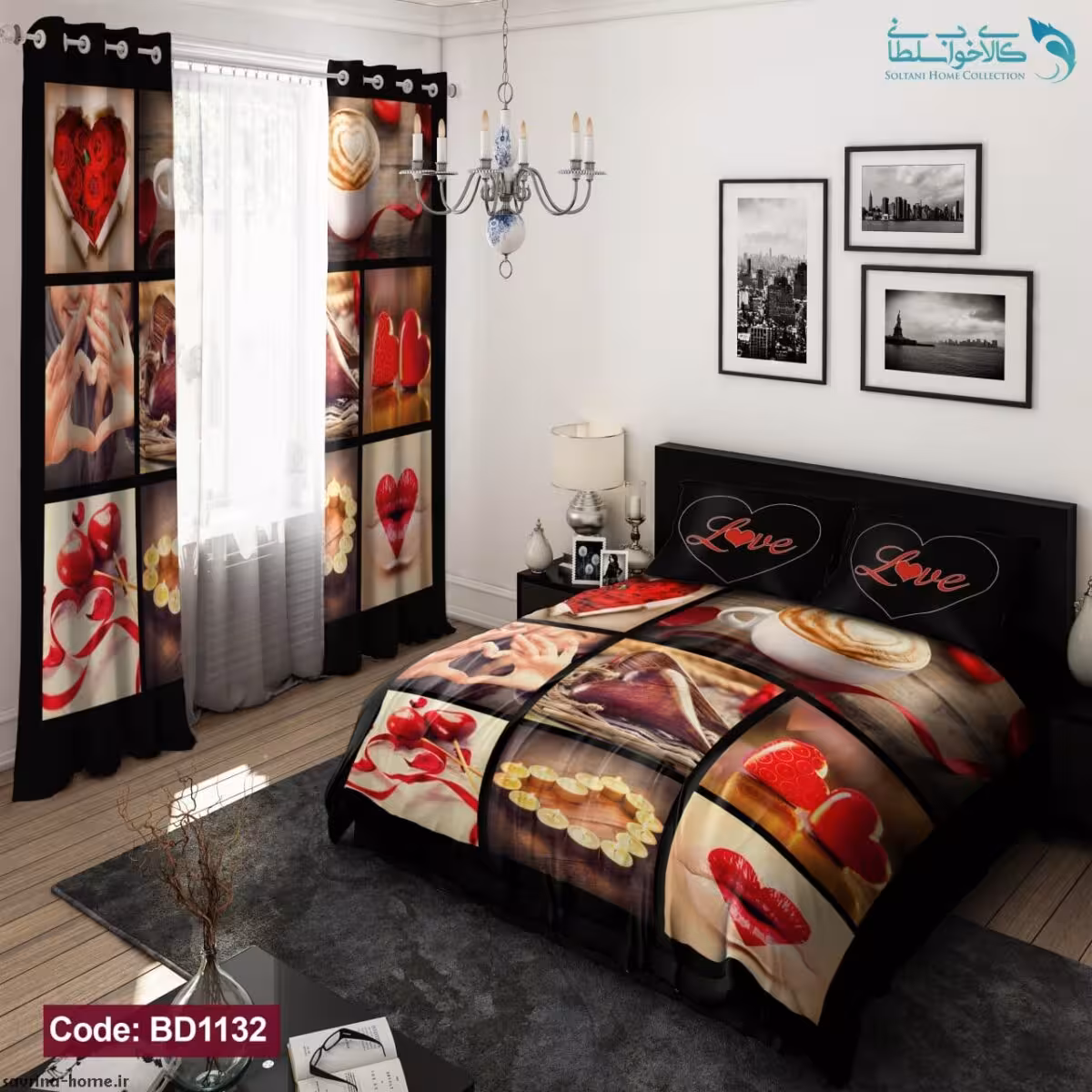 روتختی طرح عاشقانه دونفره کد BD1132