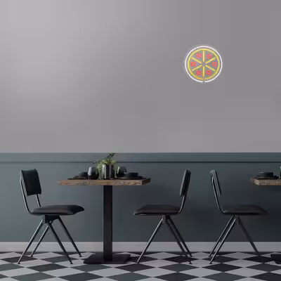 چراغ دیواری نئون دیزاین طرح Pizza_MLC