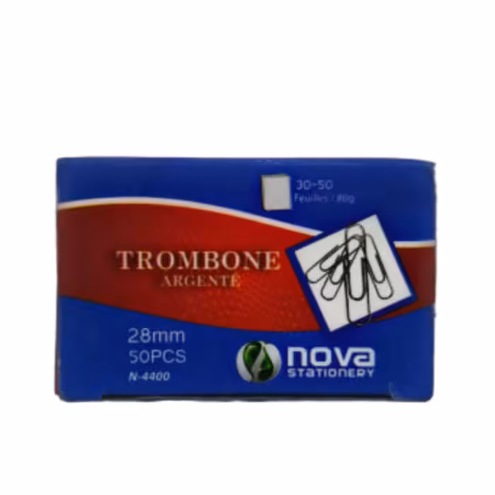 گیره کاغذ نووا مدل 33 بسته 50 عددی