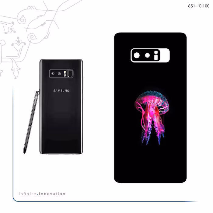 برچسب پوششی ماهوت مدل jellyfish مناسب برای گوشی موبایل سامسونگ Galaxy Note 8