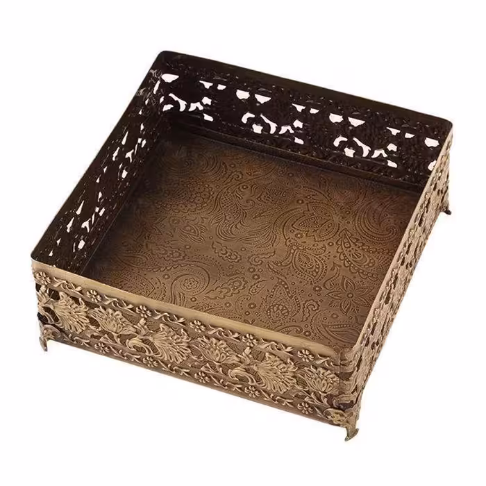 ست سطل و جای دستمال کاغذی مدل bA1610shgh به همراه آجیل خوری و قاشق