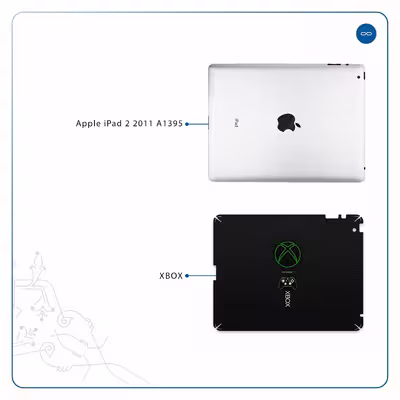 برچسب پوششی ماهوت مدل XBOX مناسب برای تبلت اپل iPad 2 2011 A1395