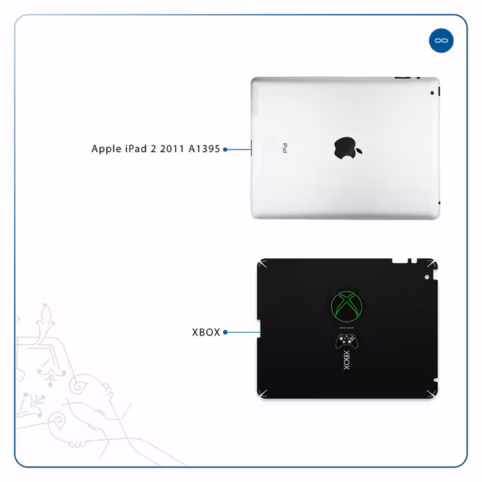 برچسب پوششی ماهوت مدل XBOX مناسب برای تبلت اپل iPad 2 2011 A1395