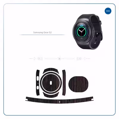 برچسب ماهوت طرح Burned_Wood مناسب برای ساعت هوشمند سامسونگ Galaxy Gear S2