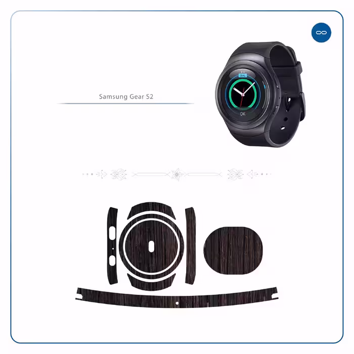 برچسب ماهوت طرح Burned_Wood مناسب برای ساعت هوشمند سامسونگ Galaxy Gear S2
