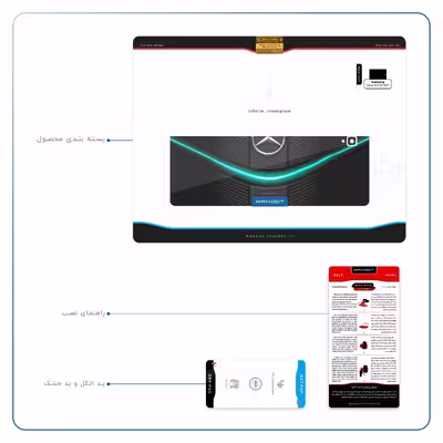 برچسب پوششی ماهوت مدل Mercedes-Benz مناسب برای تبلت سامسونگ Galaxy Tab S3 9.7 2017 T820