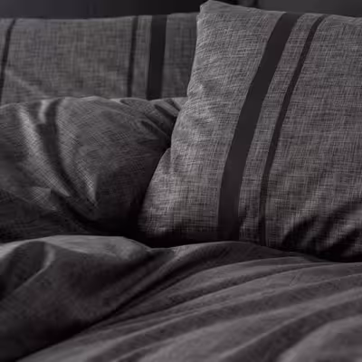 سرویس ملحفه کاتن باکس مدل Plain Bitter Antrasit-Siyah دو نفره 4 تکه