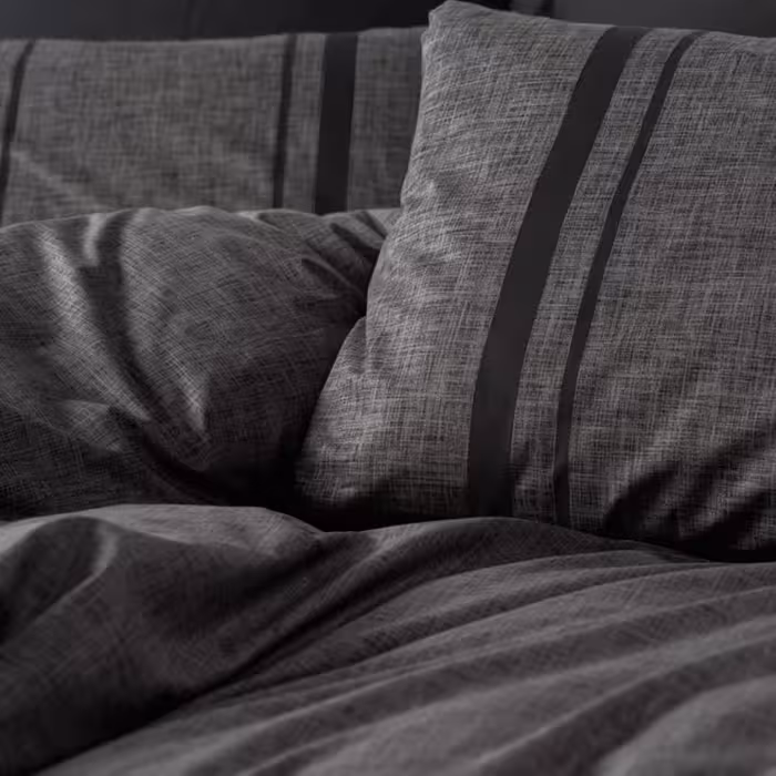 سرویس ملحفه کاتن باکس مدل Plain Bitter Antrasit-Siyah دو نفره 4 تکه