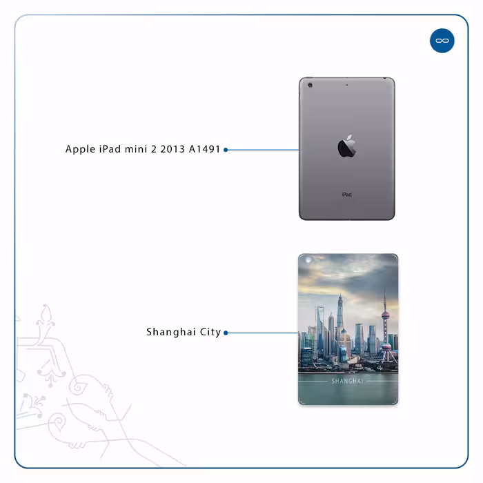 برچسب پوششی ماهوت مدل Shanghai City مناسب برای تبلت اپل iPad mini 2 2013 A1491