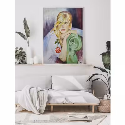 تابلو نقاشی رنگ روغن مدل انتظار کد 203