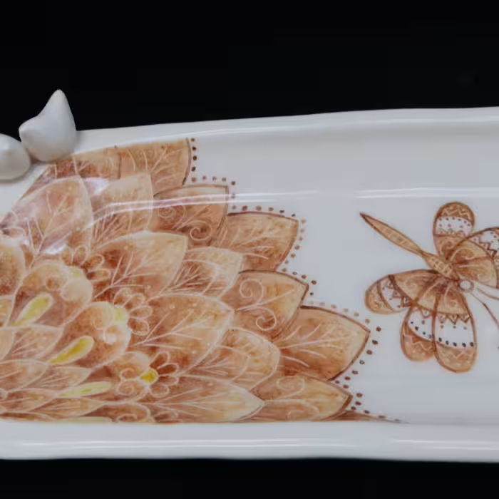 شیرینی خوری سرامیکی هیوا طرح رولت پاییز کد 10983513