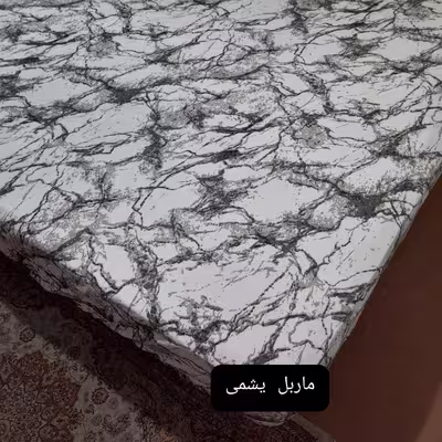 سرویس ملحفه مدل کشدوز niki05.25 طرح ماربل کد 160  دو نفره سه تکه