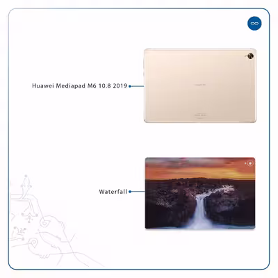برچسب پوششی ماهوت مدل Waterfall مناسب برای تبلت هوآوی Mediapad M6 10.8 2019