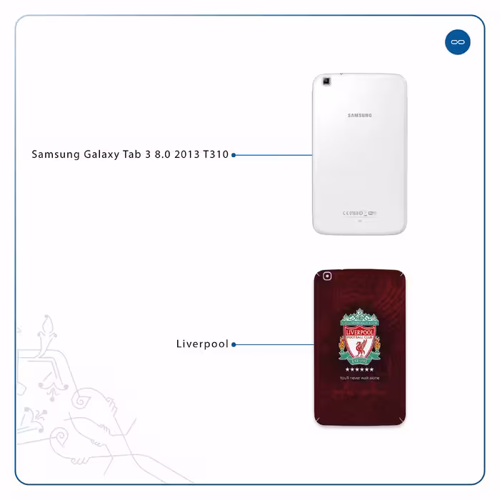 برچسب پوششی ماهوت مدل Liverpool مناسب برای تبلت سامسونگ Galaxy Tab 3 8.0 2013 T310
