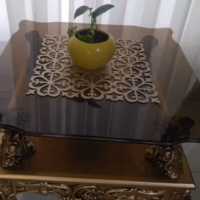 ست رومیزی 3 تکه مدل نیلوفر کد 6060