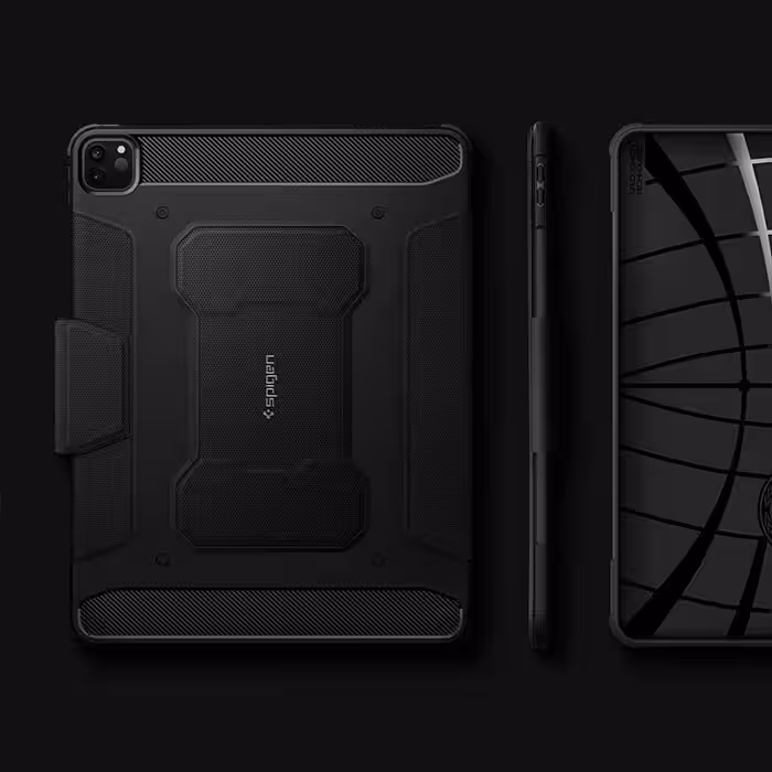 کاور اسپیگن مدل Rugged Armor Pro مناسب برای تبلت اپل iPad Pro 12.9 2021 / 2020 / 2018