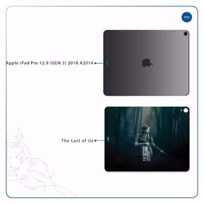 برچسب پوششی ماهوت مدل The Last of Us مناسب برای تبلت اپل iPad Pro 12.9 (GEN 3) 2018 A2014