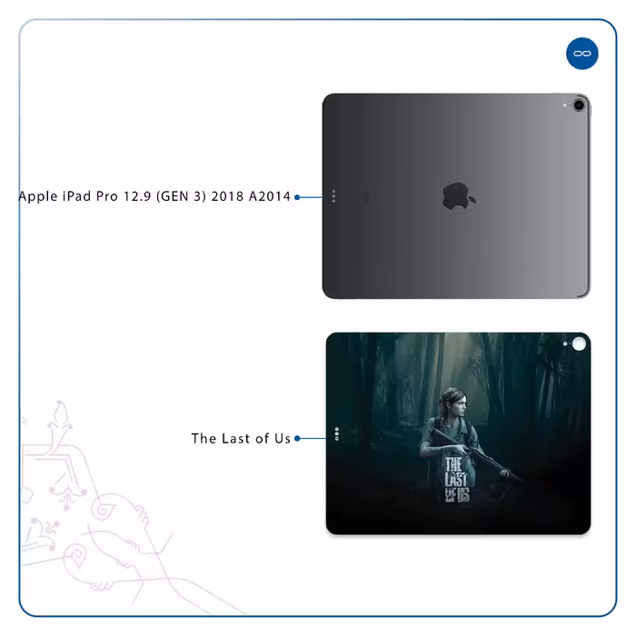 برچسب پوششی ماهوت مدل The Last of Us مناسب برای تبلت اپل iPad Pro 12.9 (GEN 3) 2018 A2014