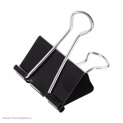 گیره کاغذ مدل دوبل سایز 15 میلی متر مجموعه 12 عددی