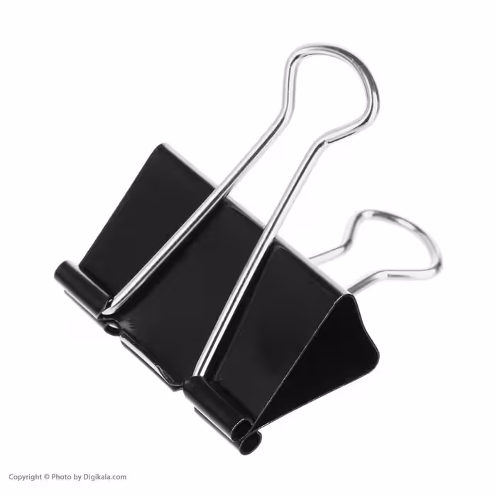 گیره کاغذ مدل دوبل سایز 15 میلی متر مجموعه 12 عددی