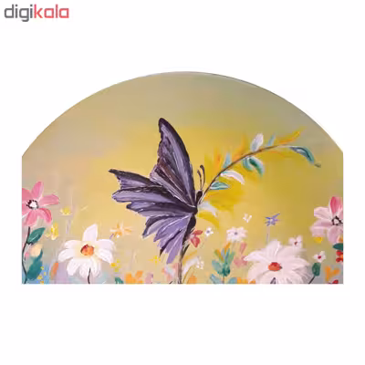 بشقاب سفالی طرح پروانه کد D10-S25