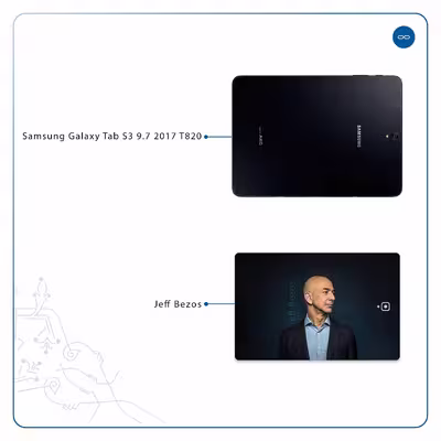 برچسب پوششی ماهوت مدل Jeff Bezos مناسب برای تبلت سامسونگ Galaxy Tab S3 9.7 2017 T820