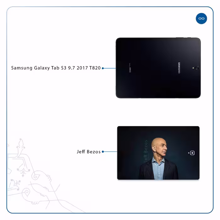 برچسب پوششی ماهوت مدل Jeff Bezos مناسب برای تبلت سامسونگ Galaxy Tab S3 9.7 2017 T820
