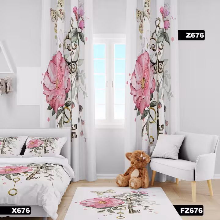 روتختی گل و پروانه کد 676