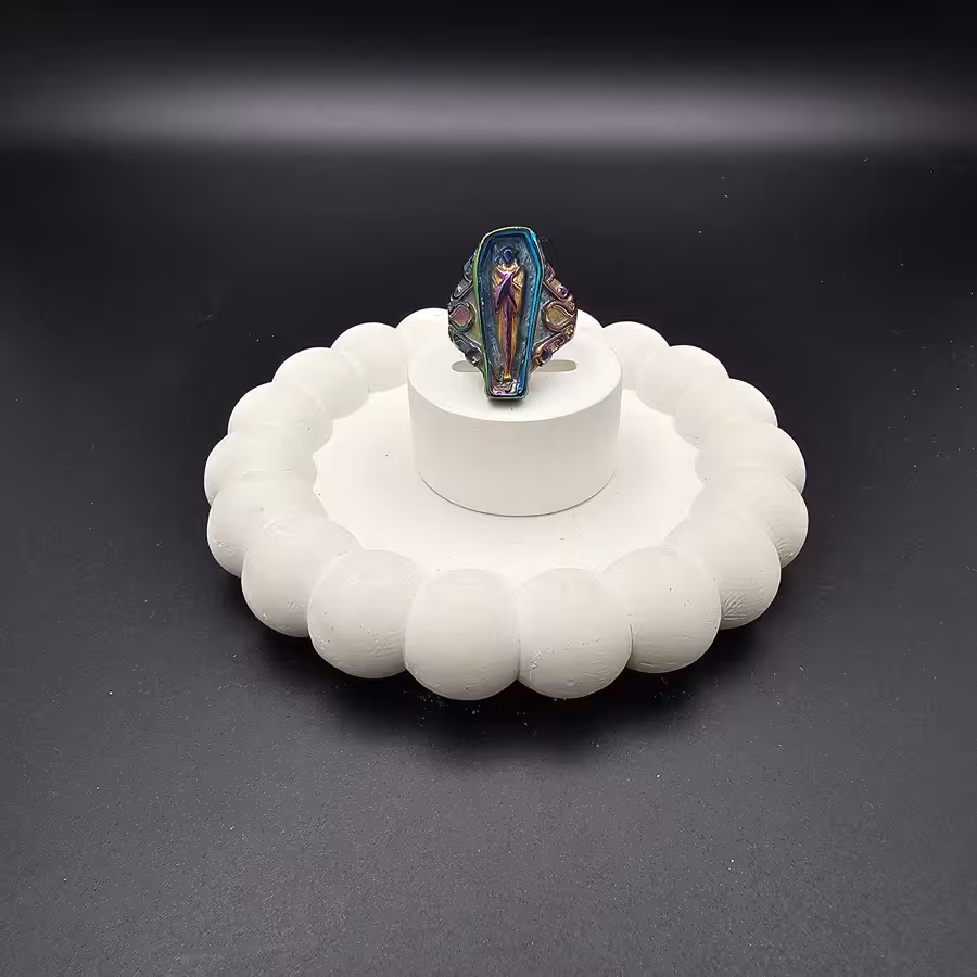 انگشتر استیل طرح تابوت کد 02