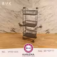 BVK بی وی کی کاریزما جا سیب پیاز  و سوپر اشپزخانه 3 طبقه طوسی  VK421603