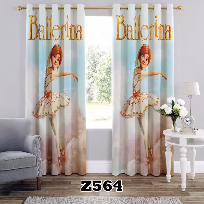 پرده سه بعدی طرح دخترانه