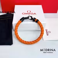 دستبند امگا کنفی نارنجی مشکی 007 مستر OMEGA BRACELET