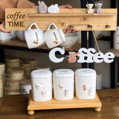 آویز کافی رزین  چوب