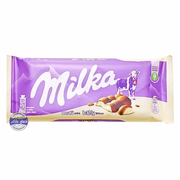 تابلت شکلات میلکا سفید حبابی