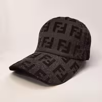 کلاه بیسبالی لمه دار مشکی Fendi کد 5485