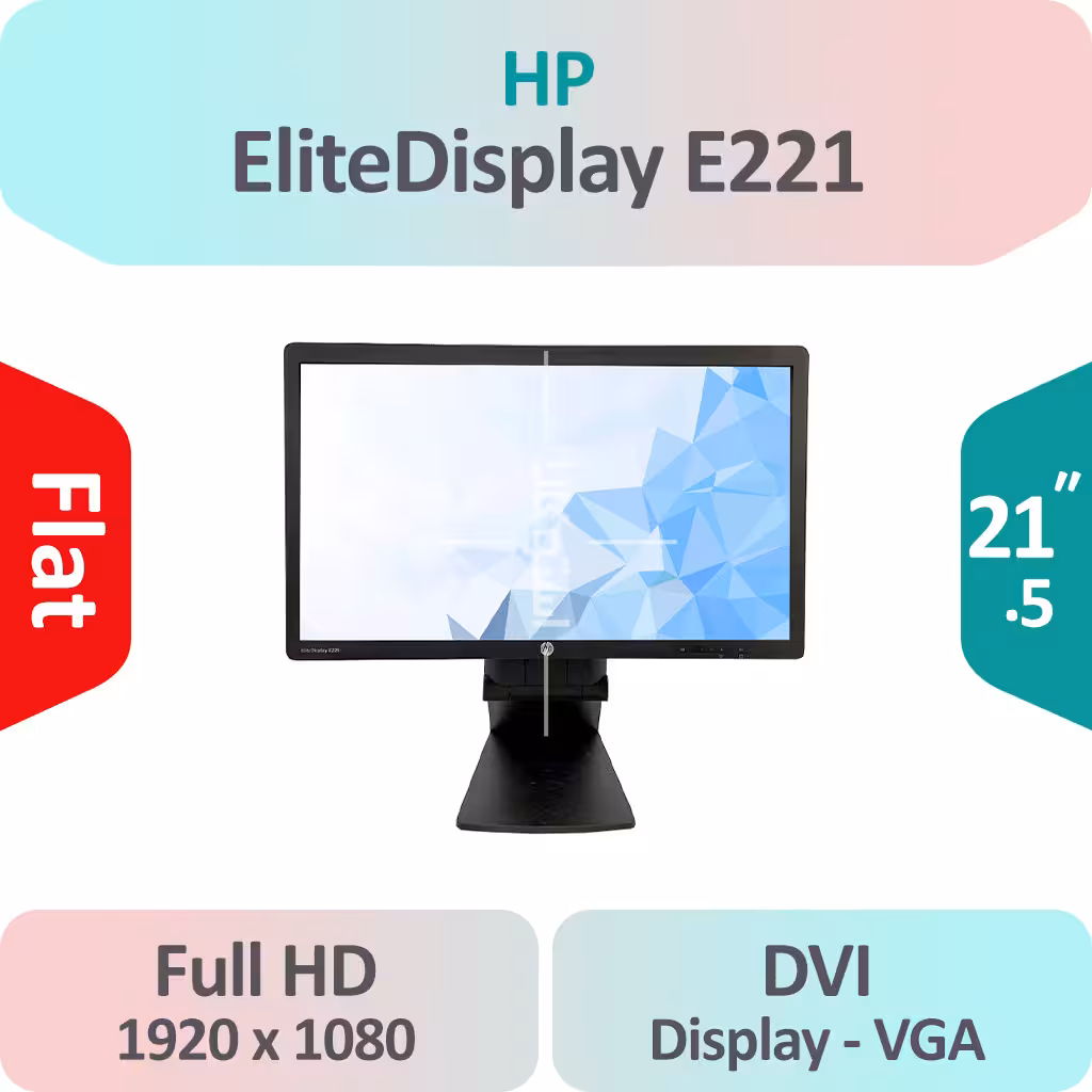 مانیتور استوک HP EliteDisplay E221 سایز 21.5 اینچ Full HD