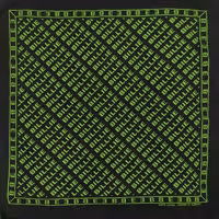 دستمال سر چهار گوش سبز_مشکی مدل بیلی آیلیش