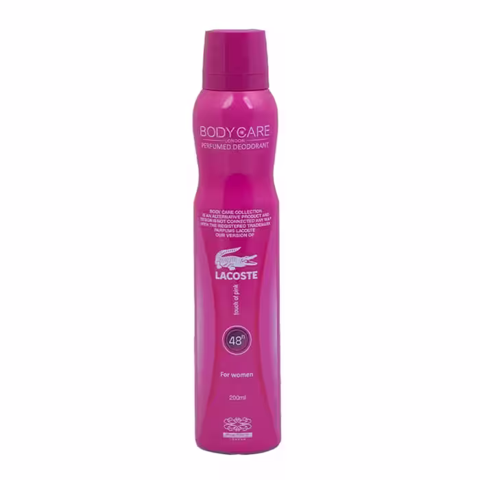 اسپری بدن زنانه بادی کر مدل Lacoste Pink