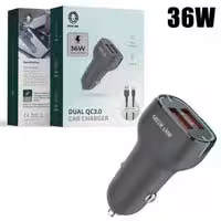 شارژر فندکی 2 پورت فست  36W Green Lionبهمراه کابل type c