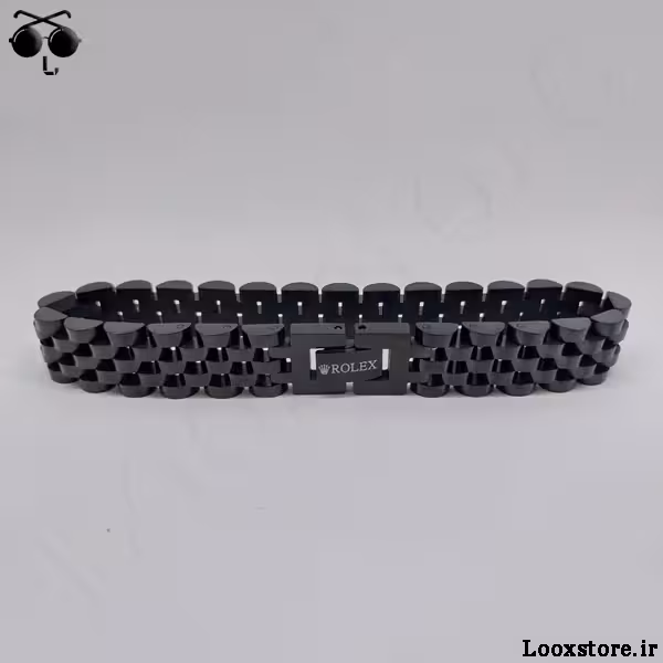 دستبند رولکس فول مشکی پهن اصلی