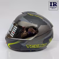 کلاه کاسکت فک متحرک تکنو Tekno - خاکستری فسفری
