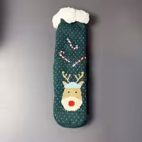 پاپوش ساقدار کف استپ دار طرح کریسمس