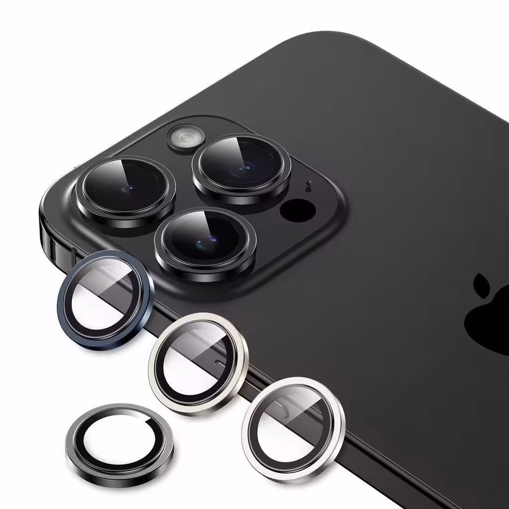 محافظ لنز دوربین رینگی گرین لاین آیفون 15 پرو و 15 پرو مکس Green Lion HD Plus iPhone 15 Pro/15 Pro Max